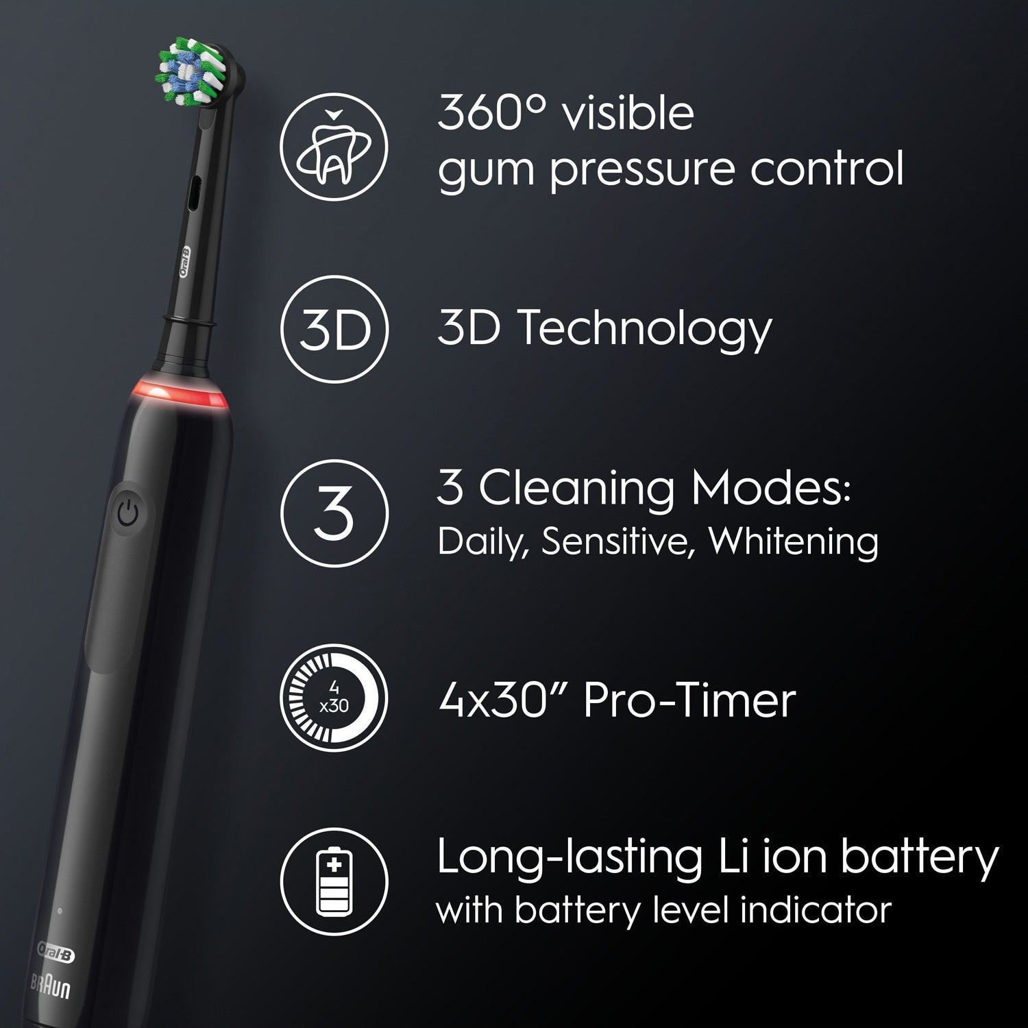 Electric toothbrush Pro3 Black + Extra Refill