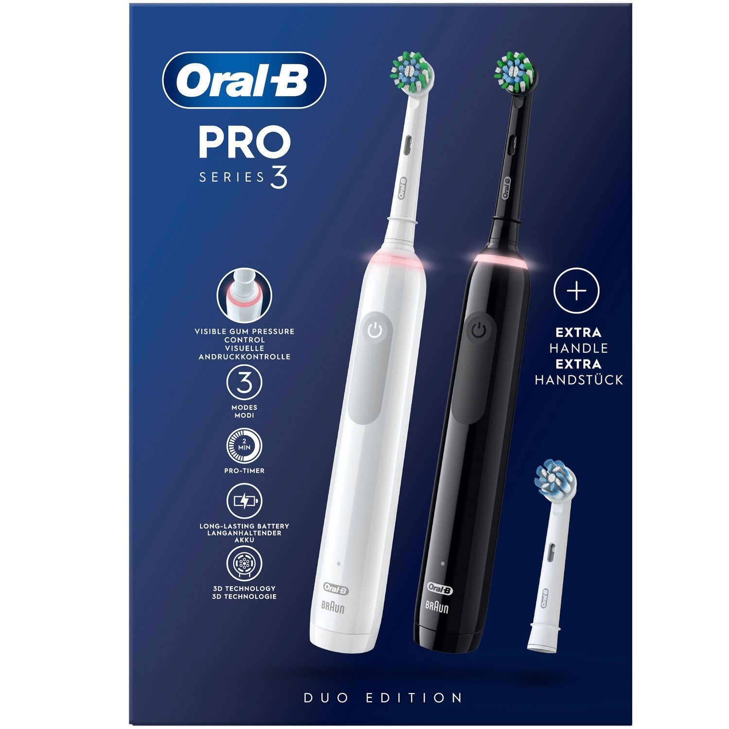 Electric toothbrush Pro3 Duo Black / White