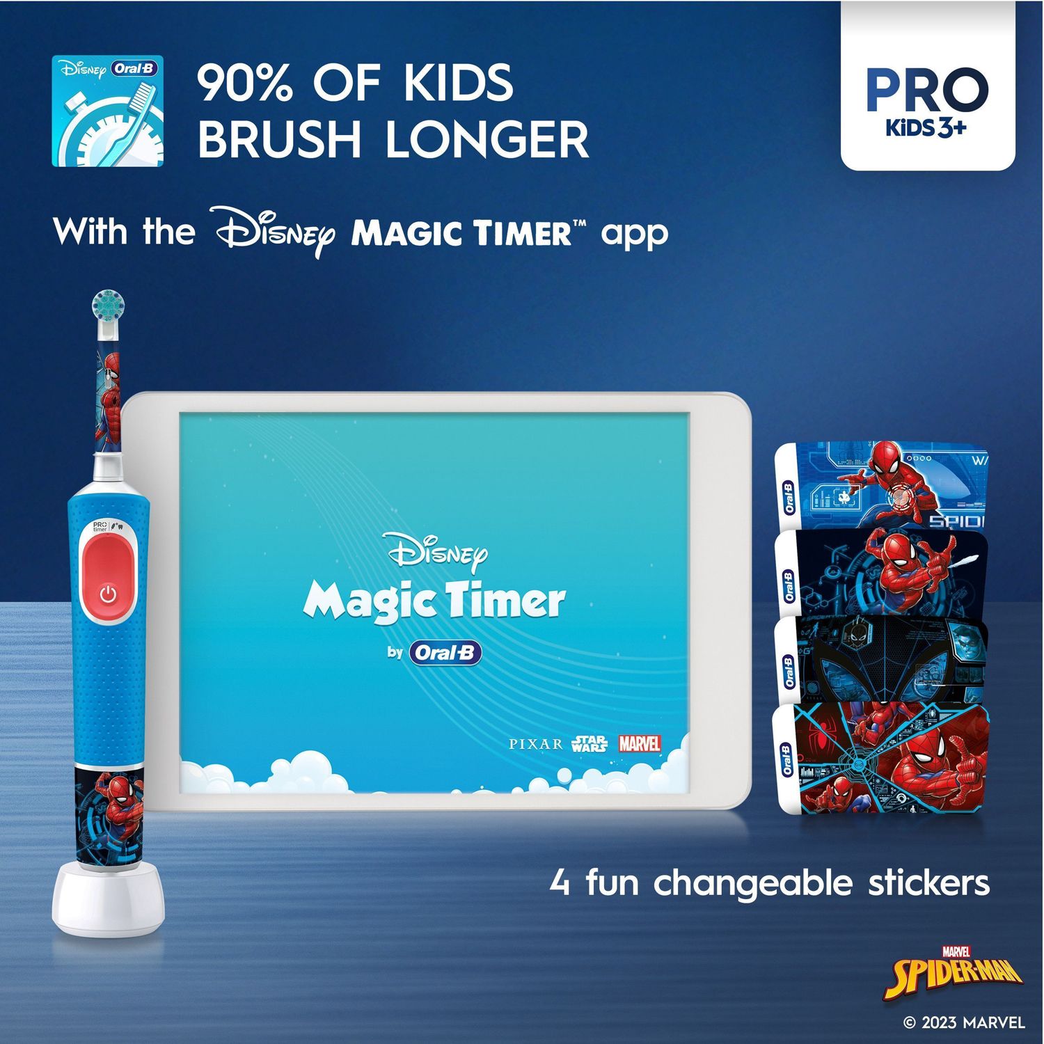 Electric toothbrush Vitality Pro Kids Spiderman + Extra Refill