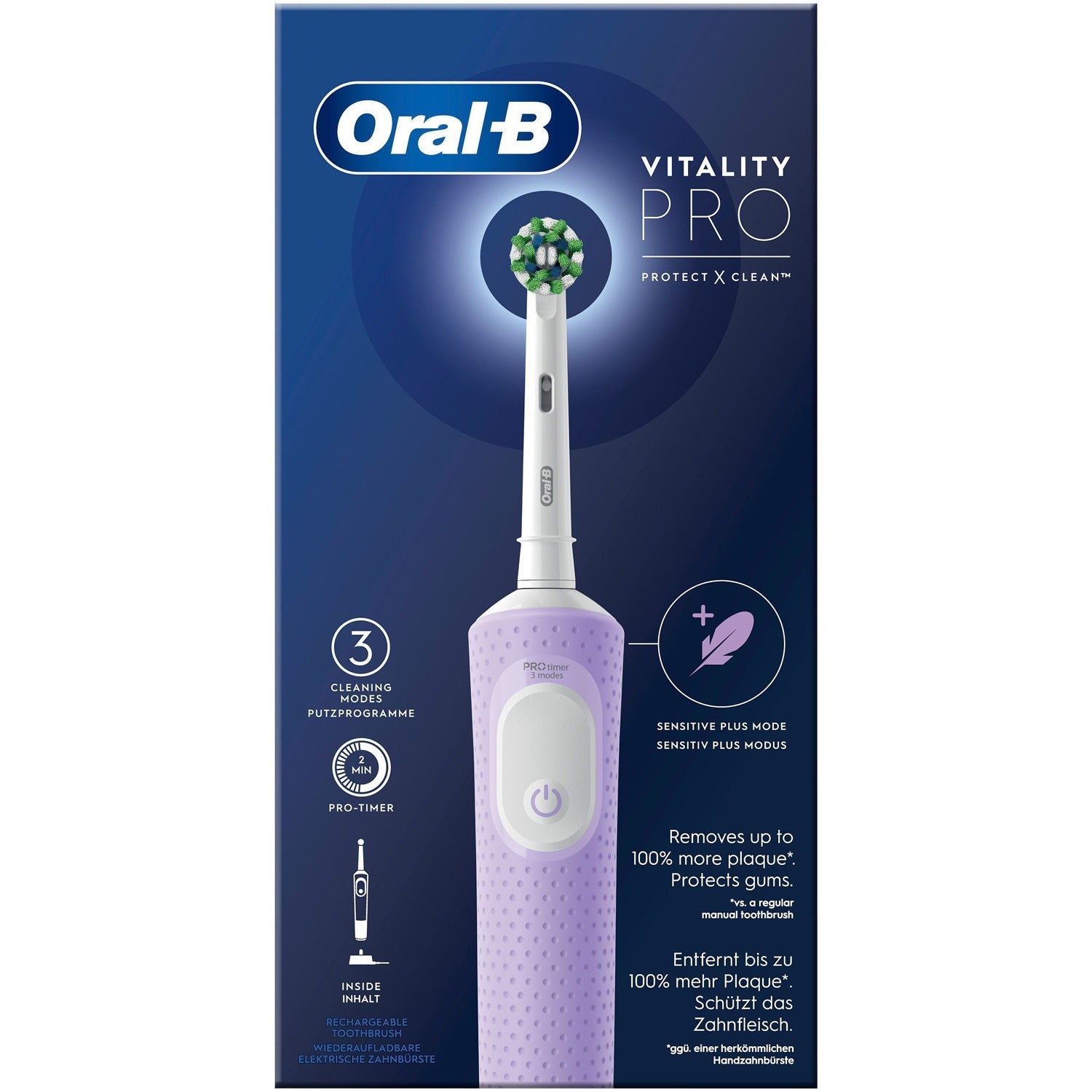 Electric toothbrush Vitality Pro Lilac CA HBOX