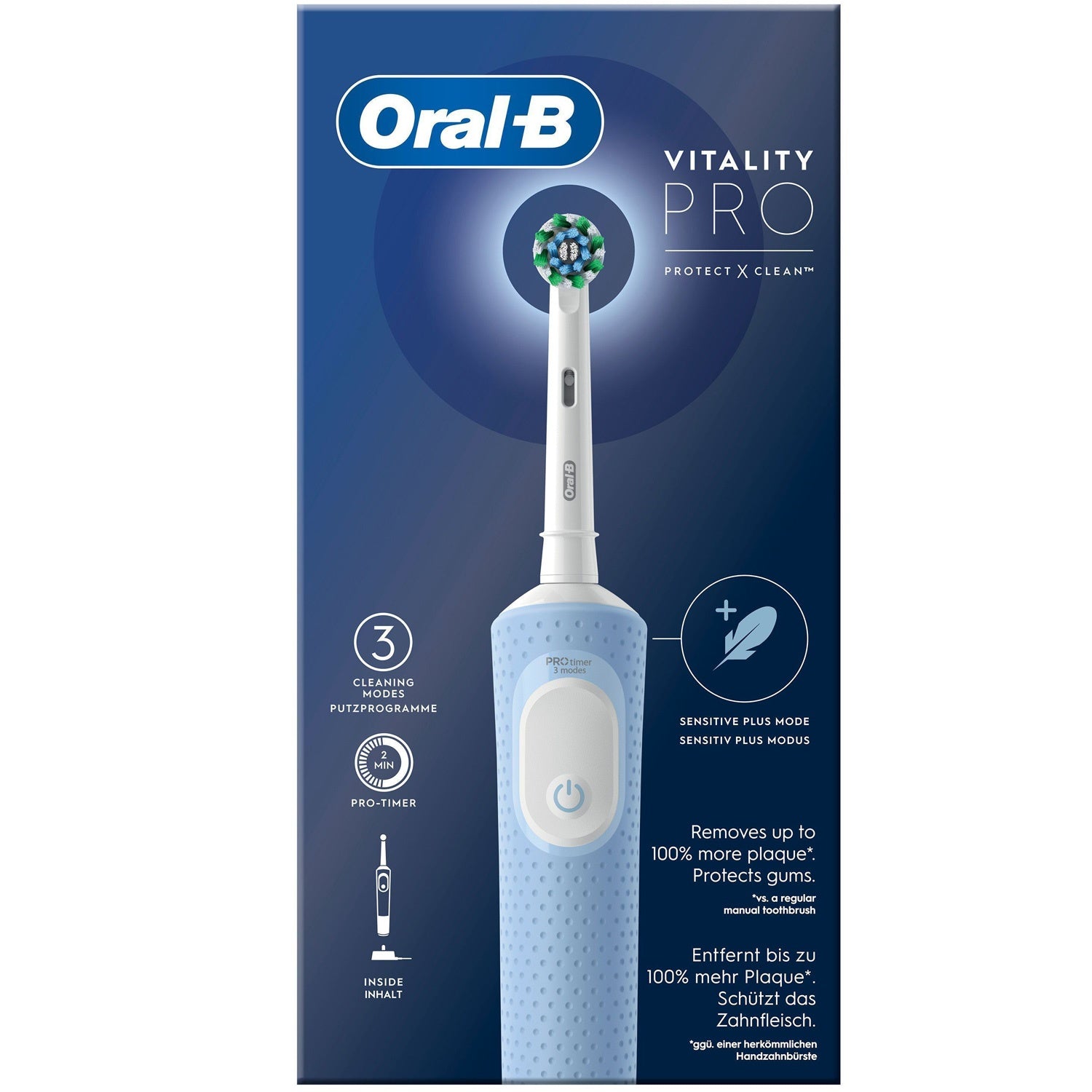 Electric toothbrush Vitality Pro Vapor Blue CA HBOX