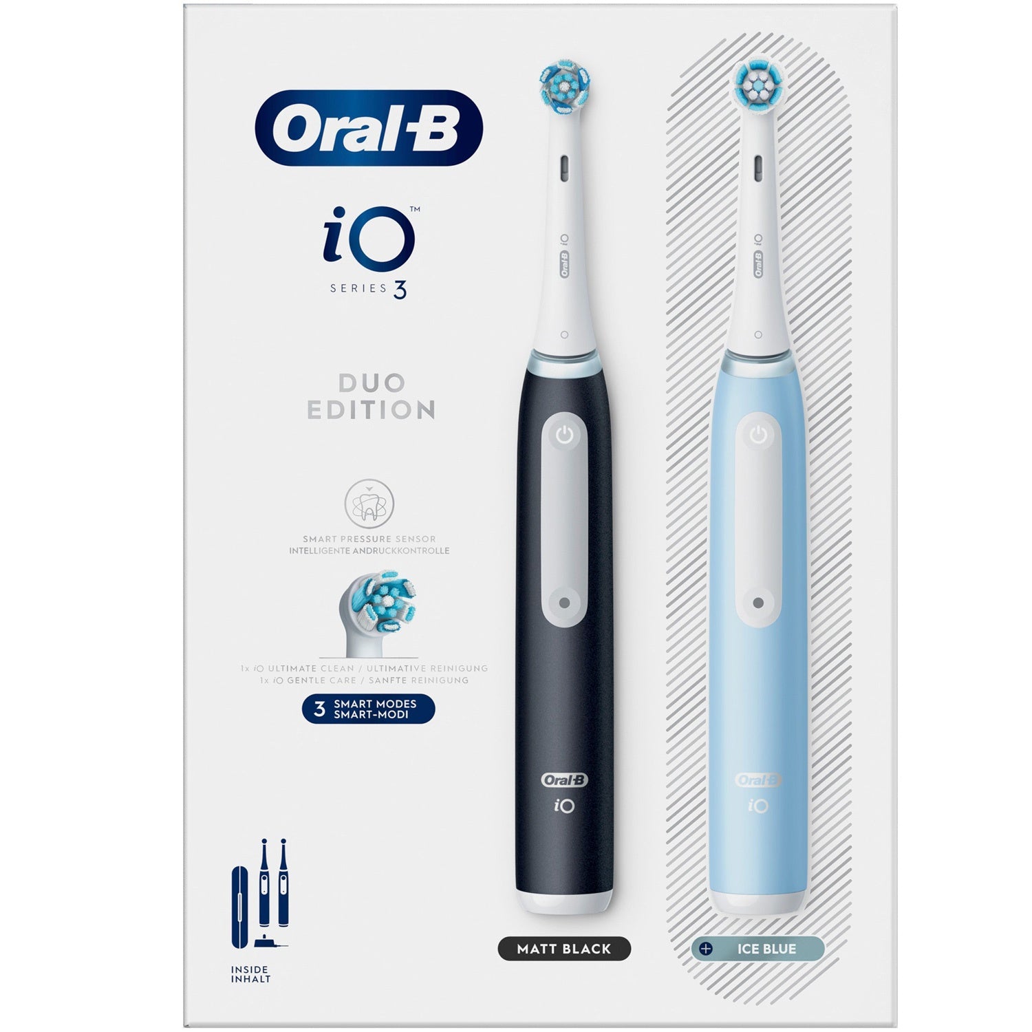 Electric toothbrush iO3 Duo Matt Black / Ice Blue