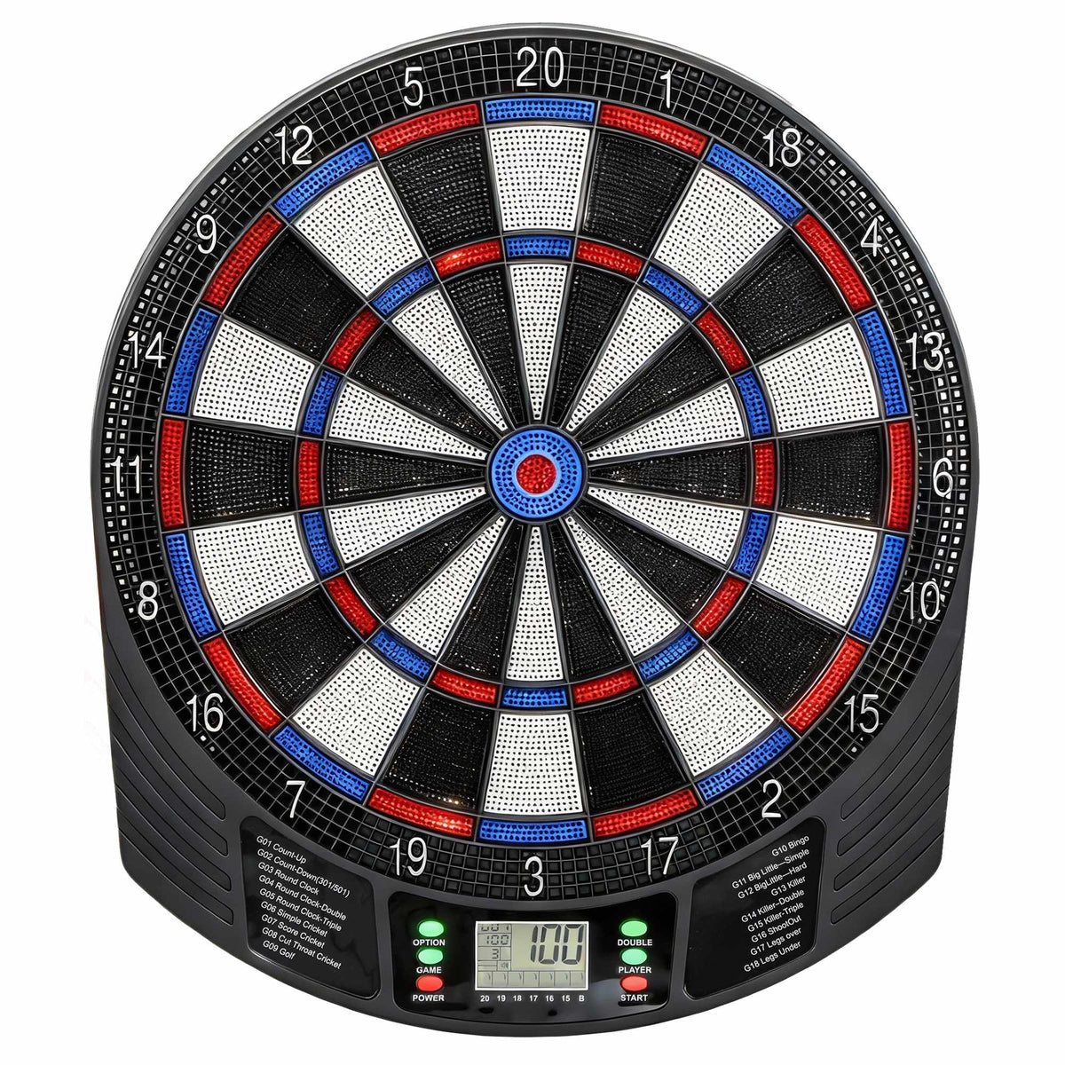 Electronic Dartboard, 1-8 Players, LCD Display, 6 Dart Sets