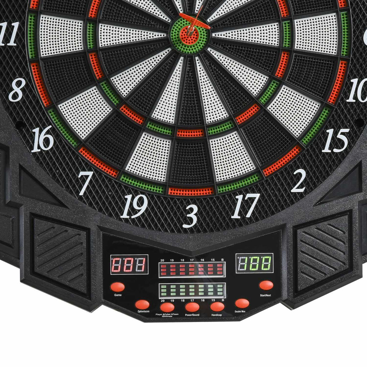 Electronic Dartboard Dartboard With Door Incl. 4 Led 216 Games 12 Arrows Up To 8 Players Abs + Pp 49 X 54.6 X 5.5 Cm
