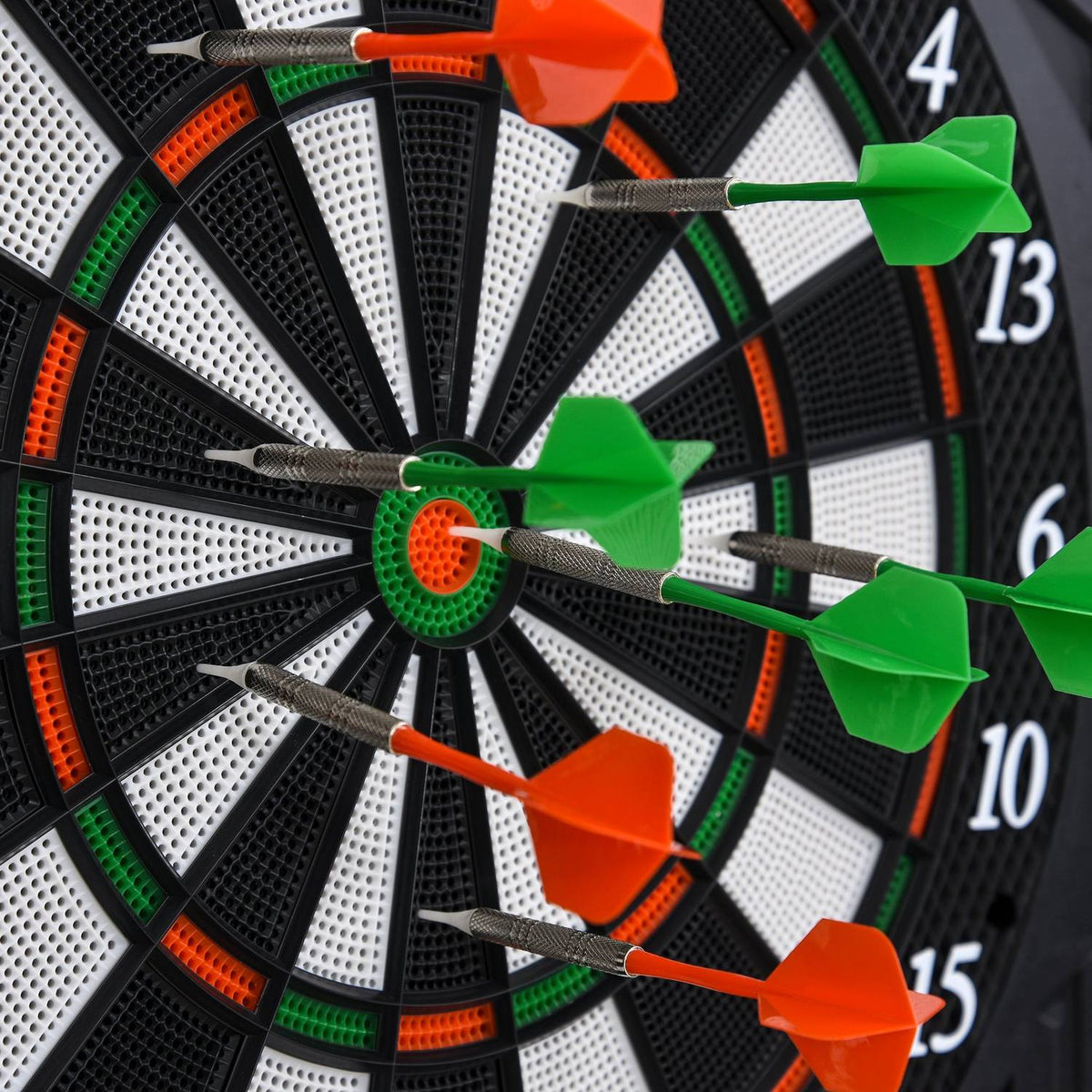 Electronic Dartboard Dartboard With Door Incl. 4 Led 216 Games 12 Arrows Up To 8 Players Abs + Pp 49 X 54.6 X 5.5 Cm