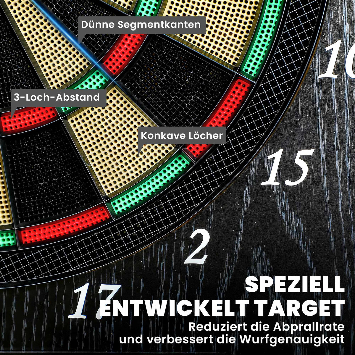 Electronic Dartboard with Cabinet, 25 Games, LED Display