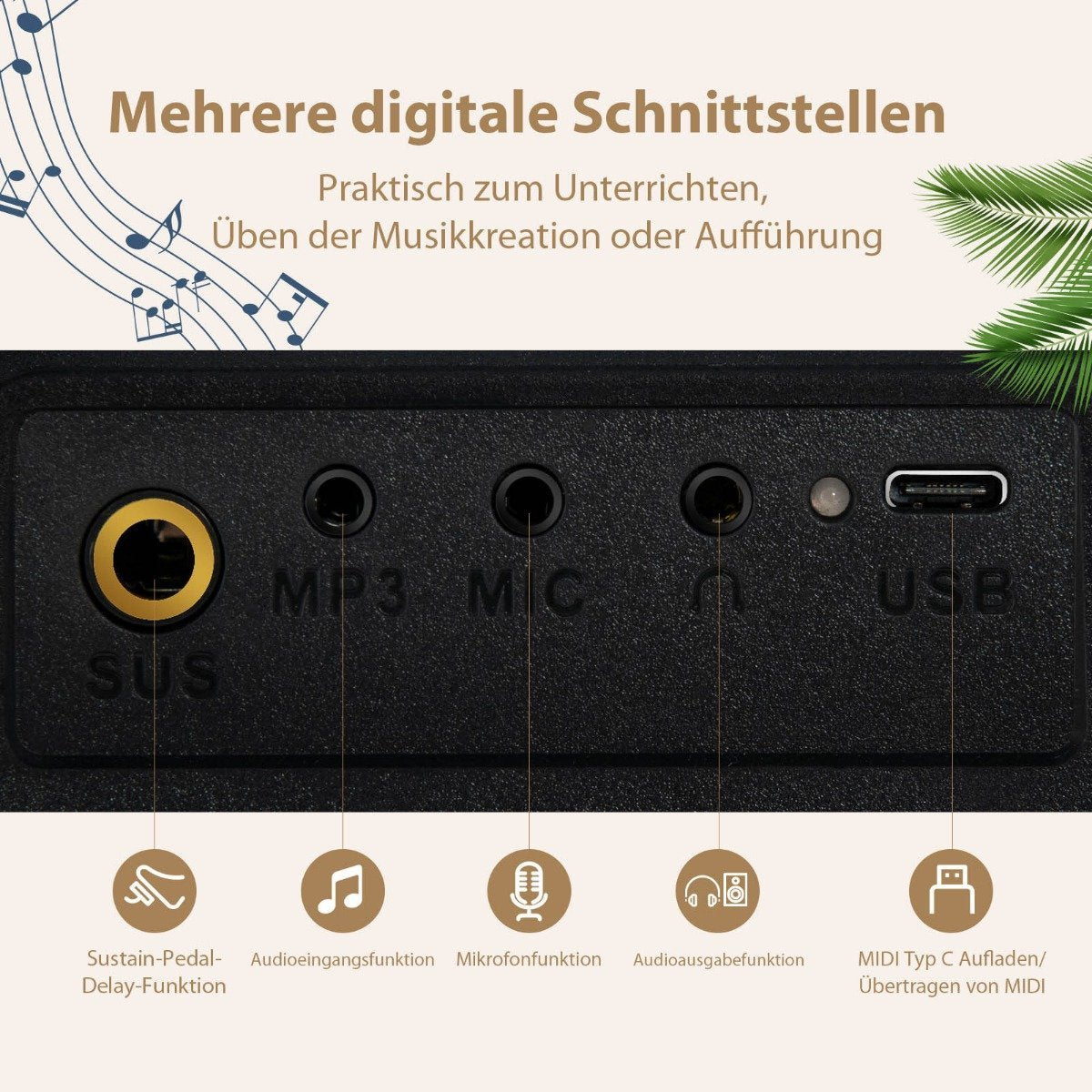 Electronic Keyboard 88 Keyboard Electric Piano Digital Keyboard Musical Instrument Set