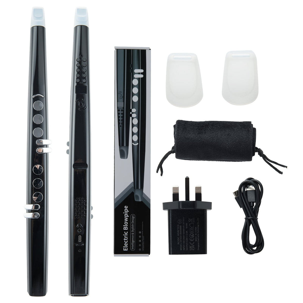Electronic Wind Instrument, 13 Tones, 2 Fingerings, Black