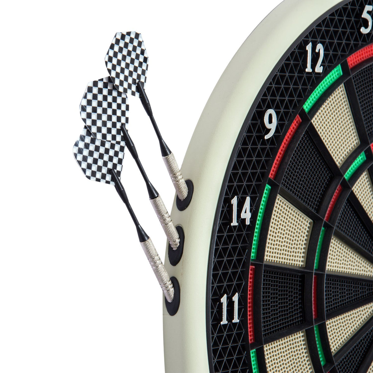 Electronic dartboard, dartboard with LCD display, 6 darts, 24 dart heads, 18 games, 159 hit options, for 8 players