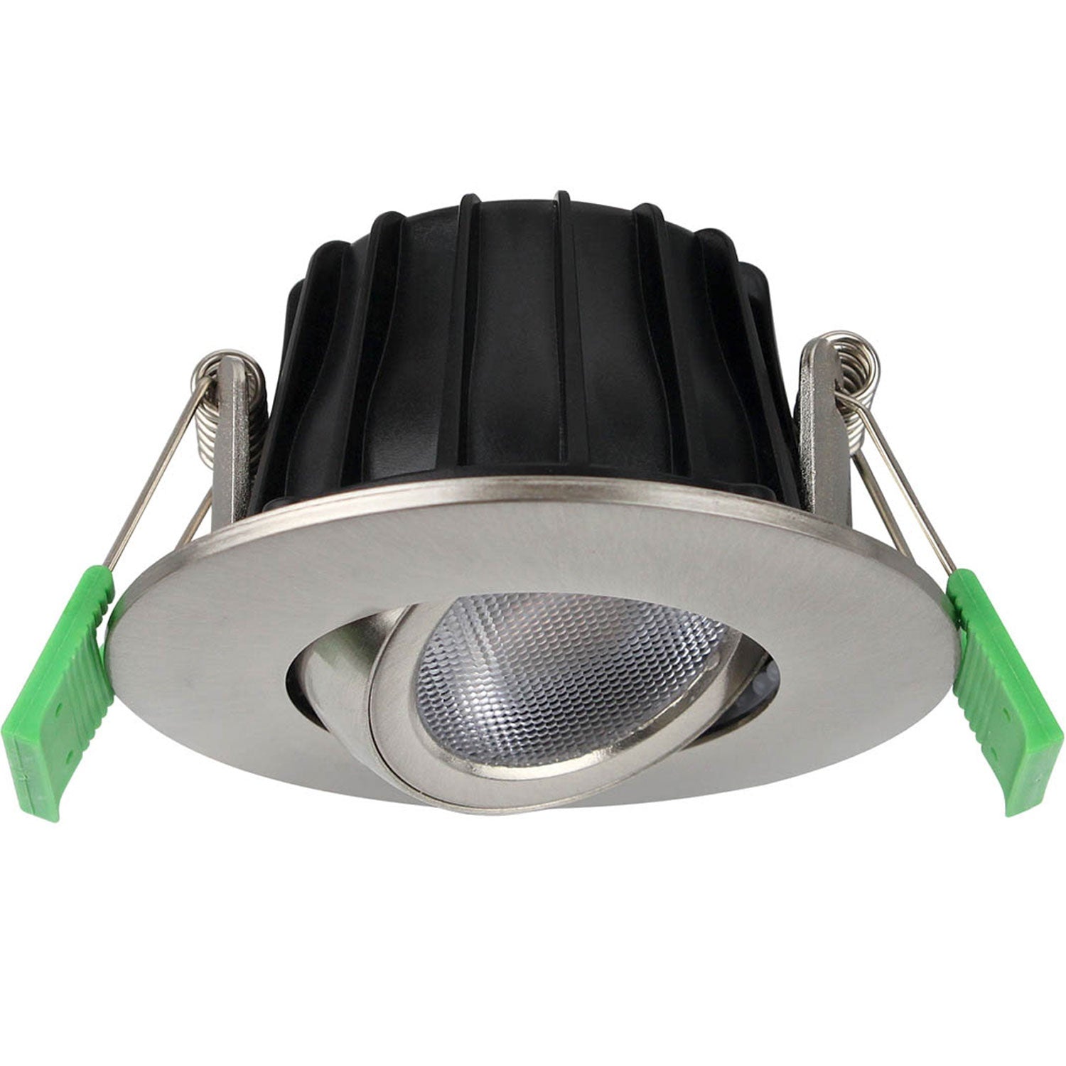 Ellen Recessed downlight Dim-to-Warm 520lm IP65 3-pack Brushed steel