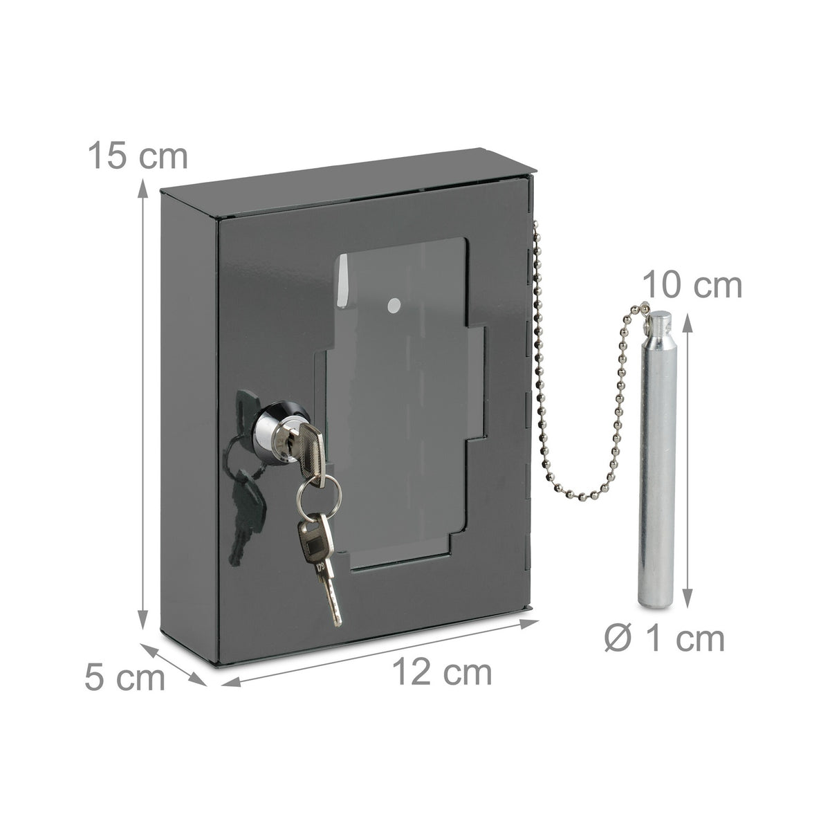Emergency key box with flap
