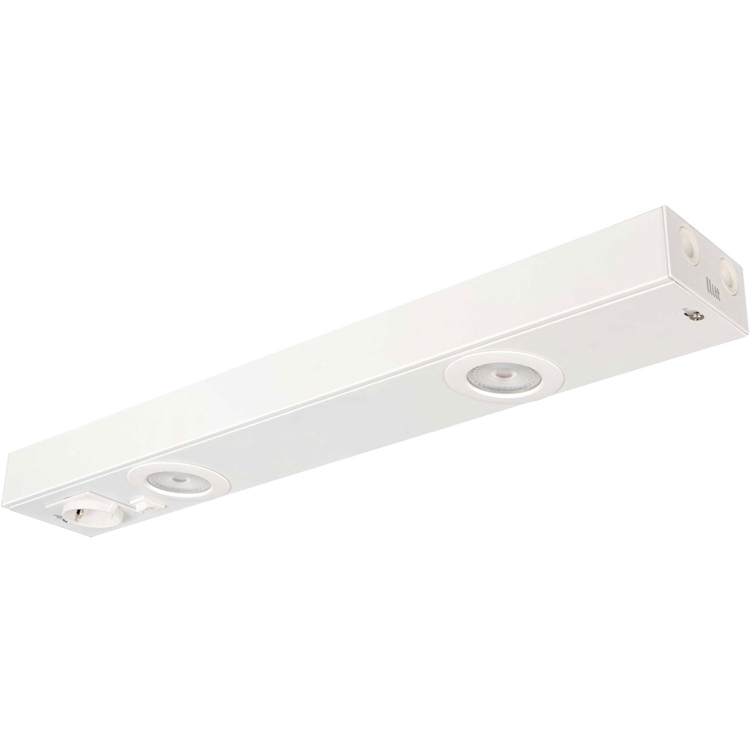 Emma 580 Kitchen bench lighting 2xspot + outlet 3000K 650lm 580cm