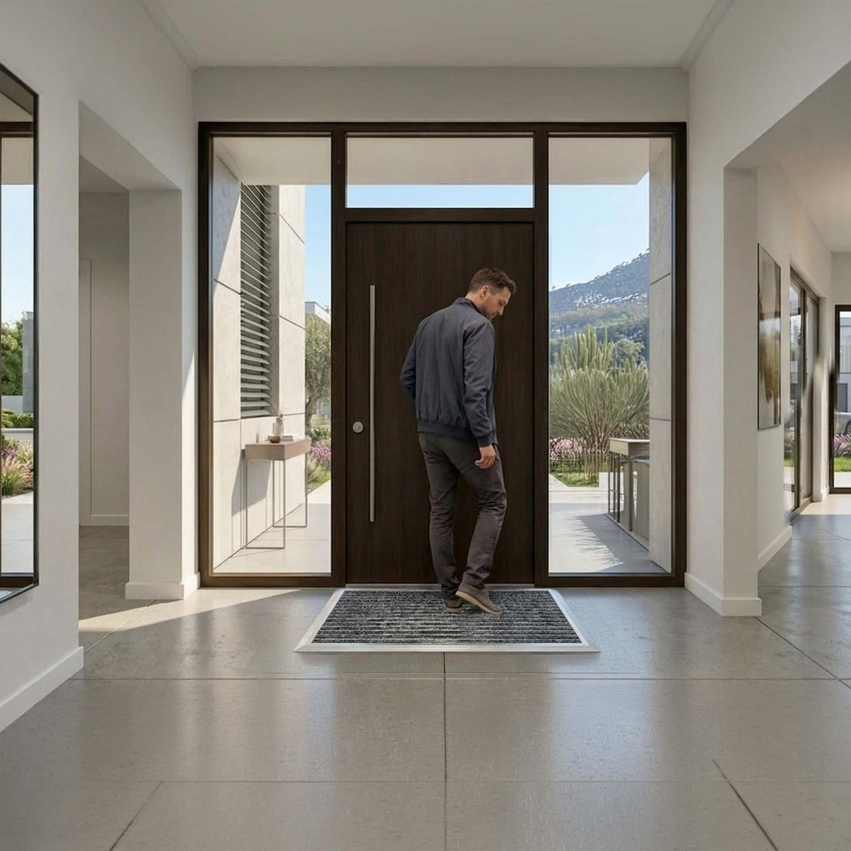 Entrance Mat With Aluminum Frame – Non-Slip, Indoor Outdoor