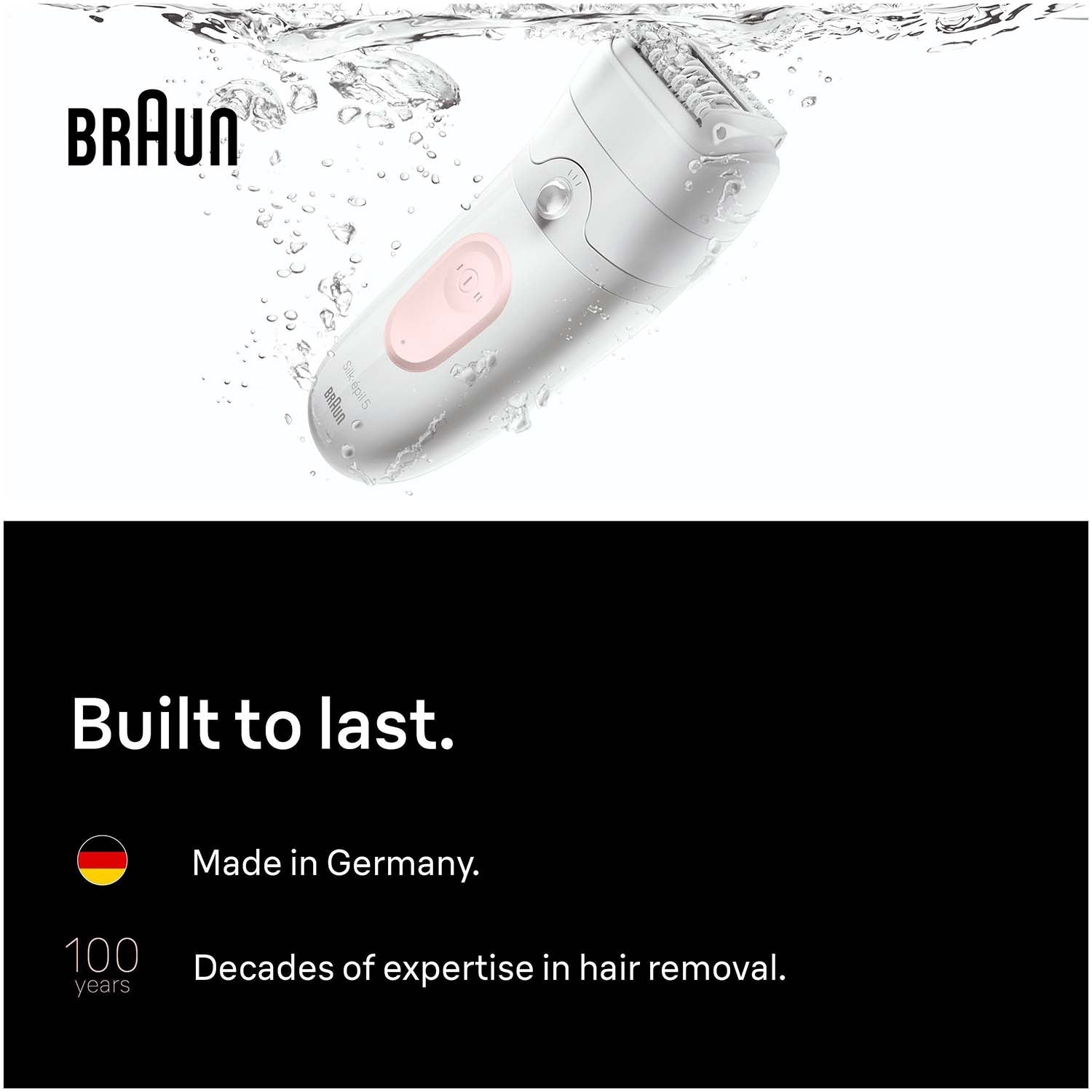 Epilator Wet & Dry, Long-Lasting Smooth Skin, Cordless