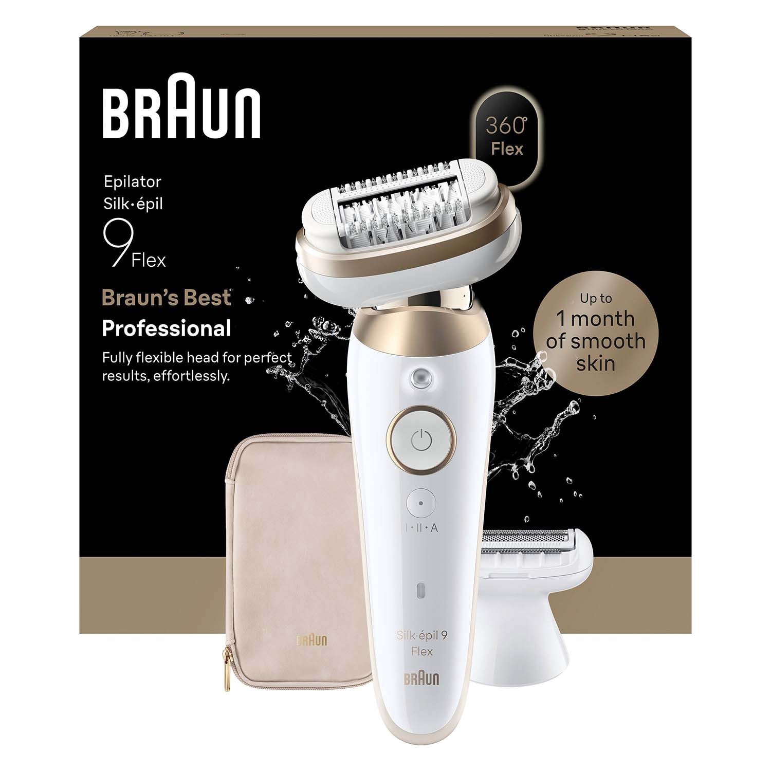 Epilator Wet & Dry, Long-Lasting Smooth Skin, Gold