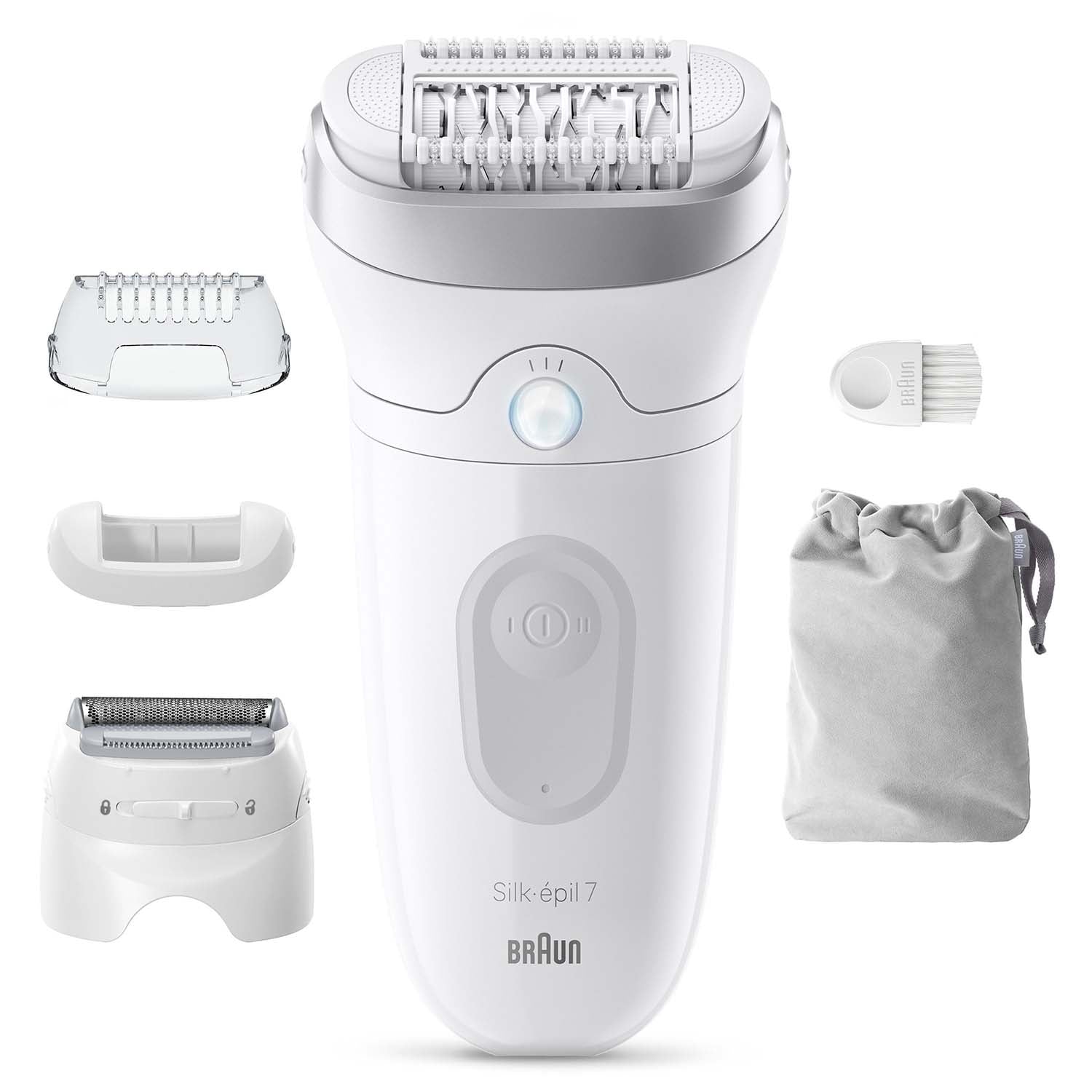 Epilator Wet & Dry, Long-Lasting Smooth Skin, Silver
