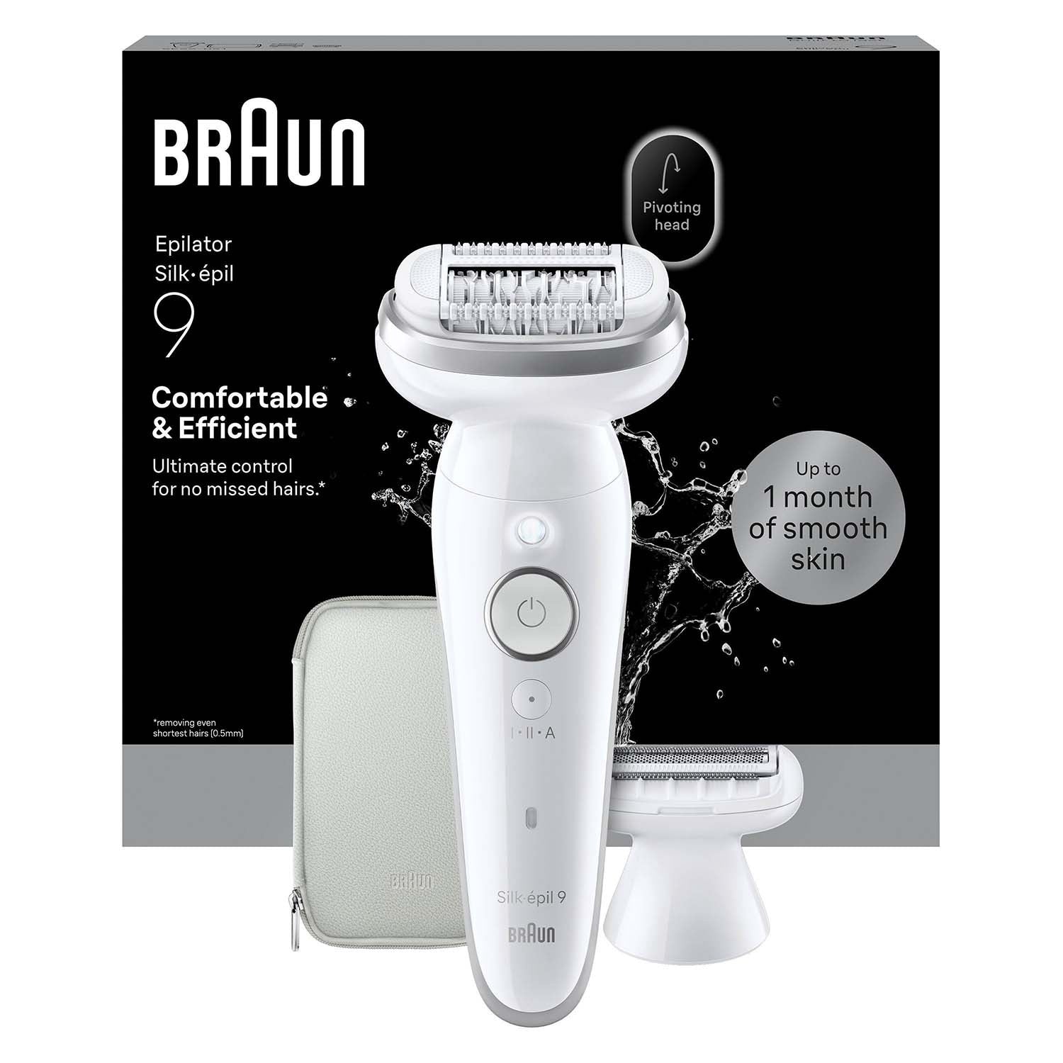 Epilator Wet & Dry, Long-Lasting Smooth Skin, Silver