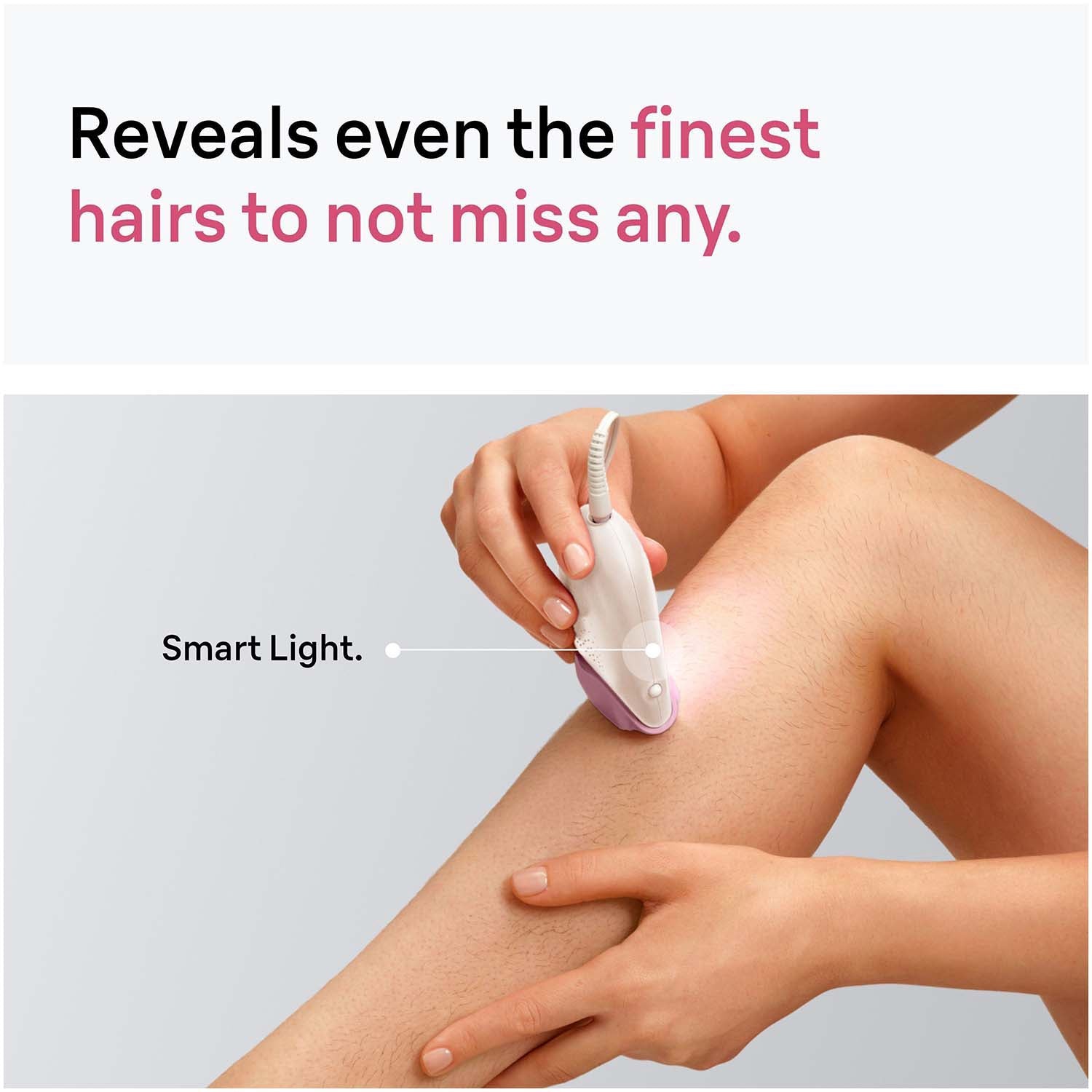 Epilator with Cord for Long-Lasting Smooth Skin, Pink