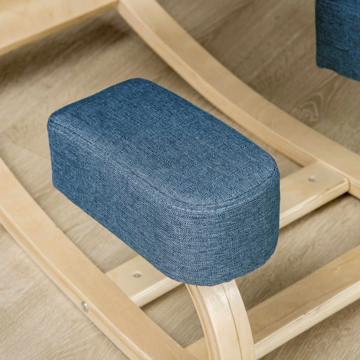Ergonomic Kneeling Chair, Birch Wood, 120kg Capacity, Blue