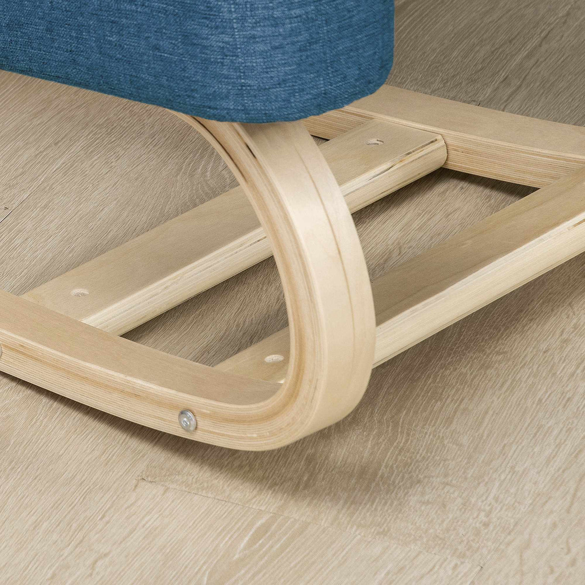 Ergonomic Kneeling Chair, Birch Wood, 120kg Capacity, Blue