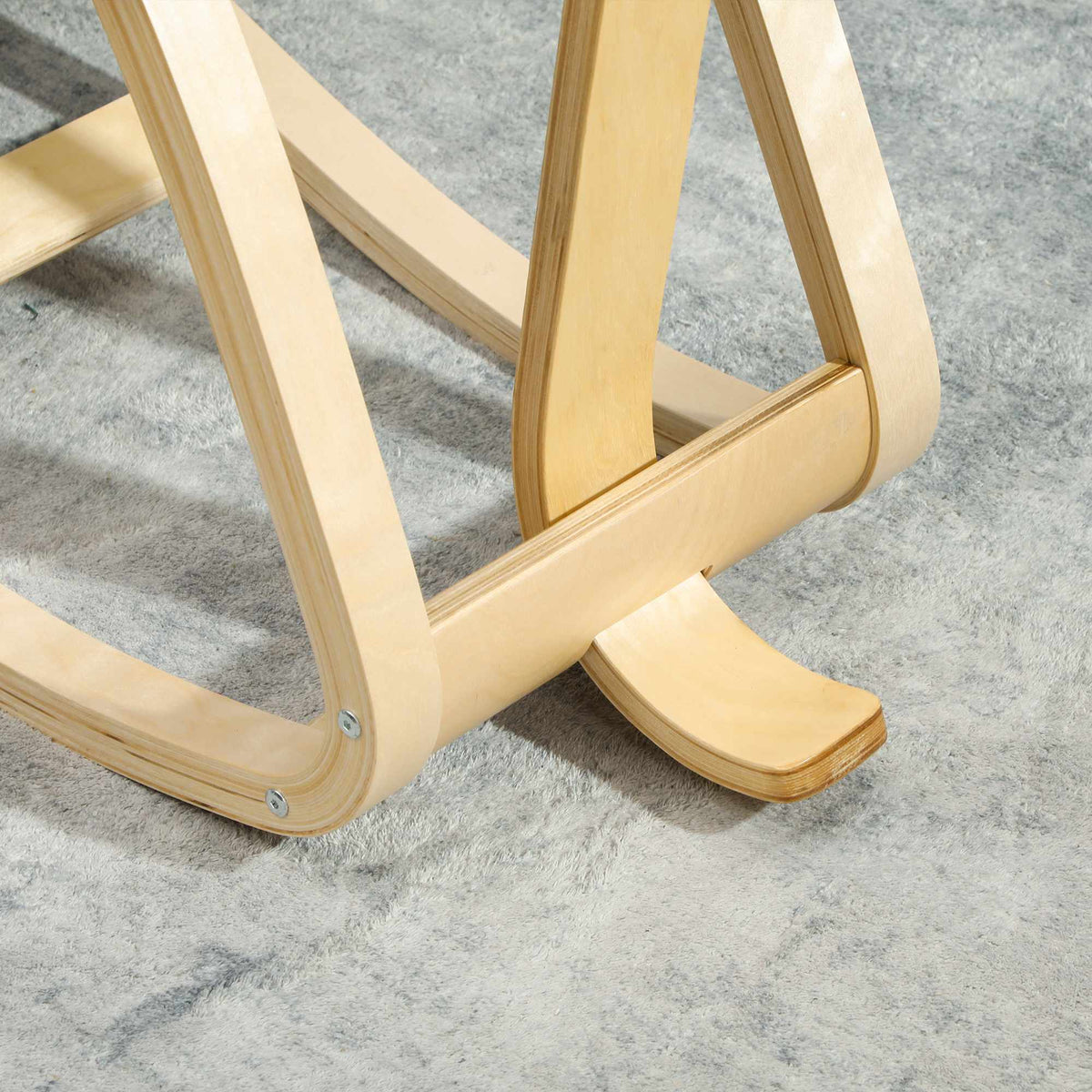 Ergonomic Kneeling Chair, Birch Wood, Black, Home & Office Use