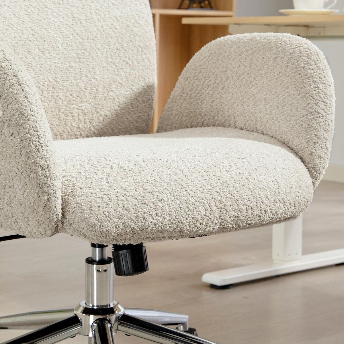 Ergonomic Office Chair, Adjustable Headrest, Tilt, Gray-White