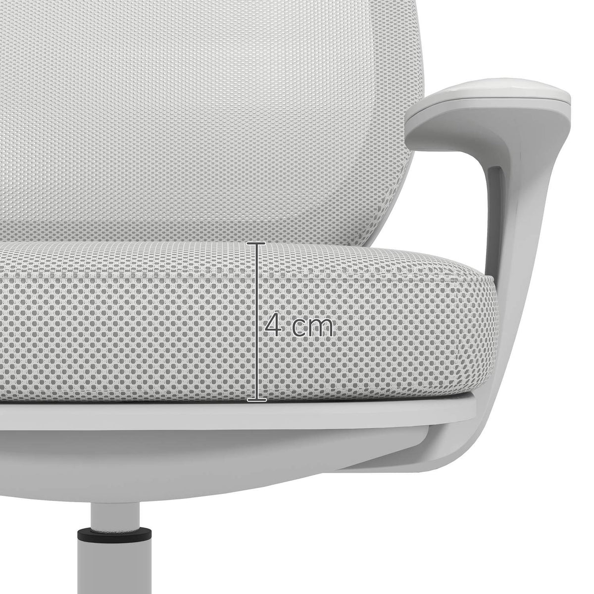 Ergonomic Office Chair, Adjustable Height, Grey, 360° Swivel
