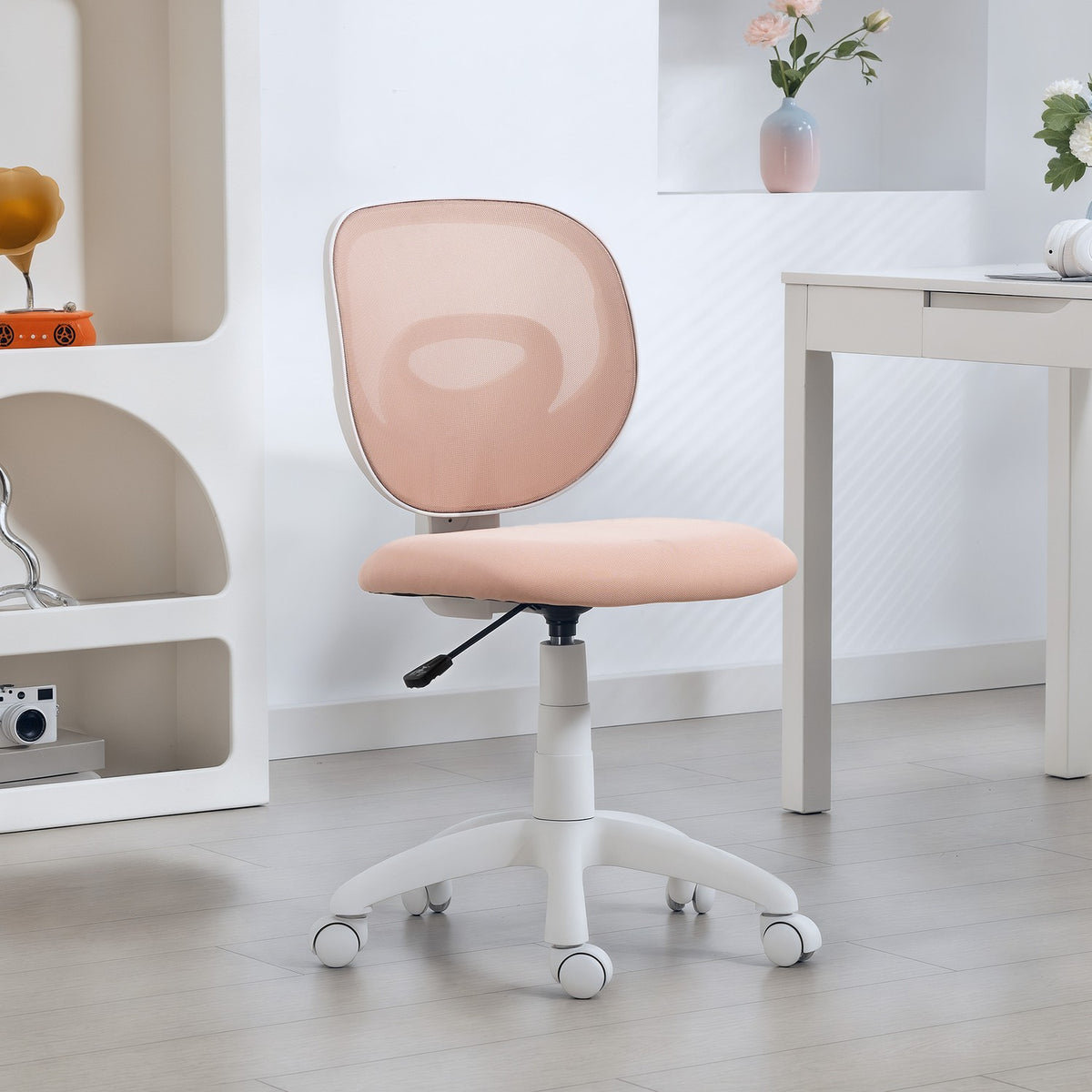 Ergonomic Office Chair, Adjustable Height, Pink