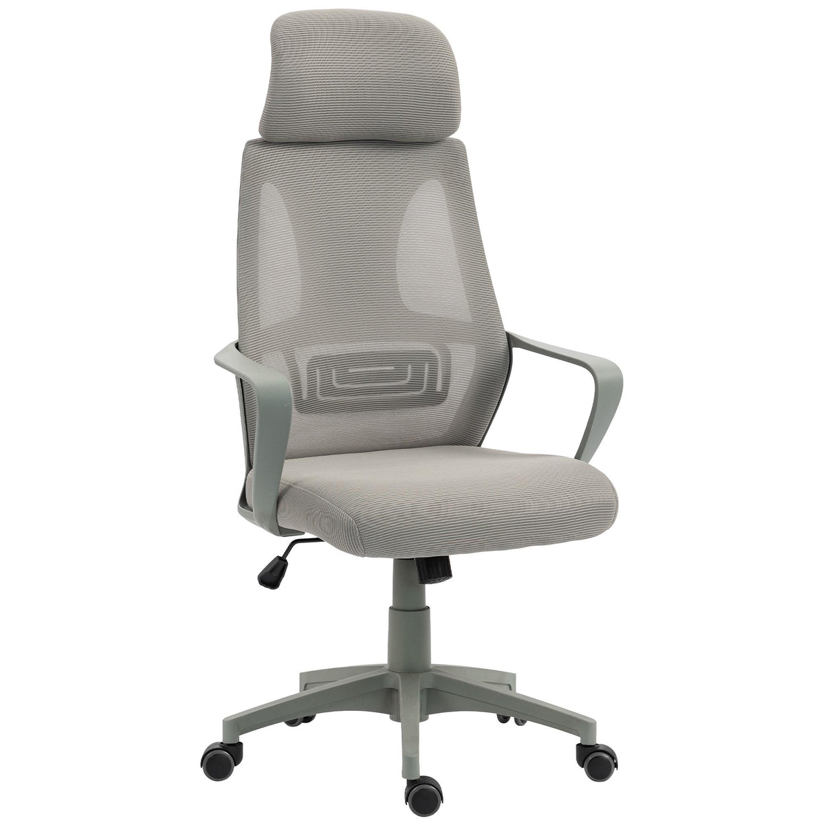 Ergonomic Office Chair, Adjustable Height with Headrest, Grey