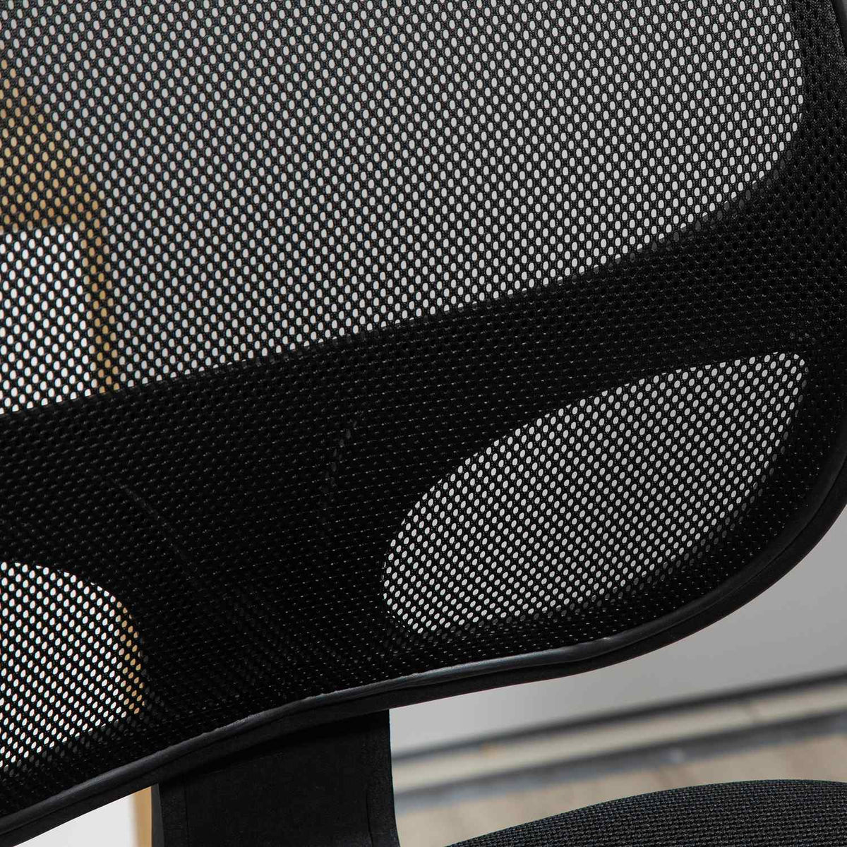 Ergonomic Office Chair, Desk Chair, Swivel Chair, Drawing Chair, Adjustable Foot Ring, Up To 120 Kg, Black, 60X56X110-132 Cm