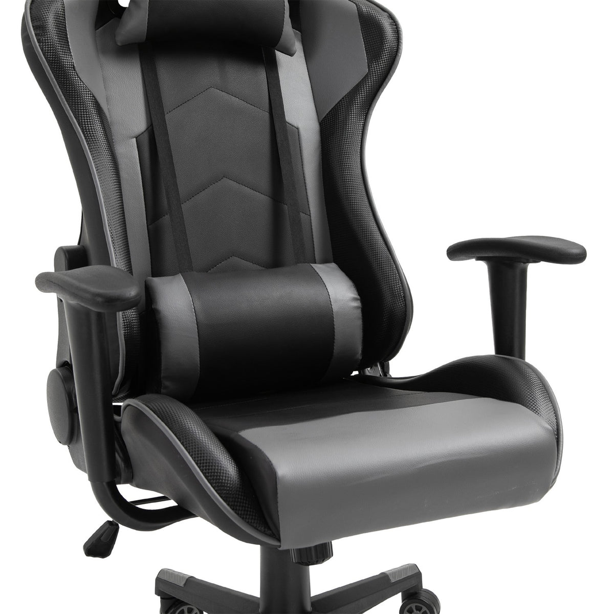 Ergonomic Office Chair Gaming Chair, Swivel Chair Made Of Faux Leather And Foam, Black, 67.5X74X126-136Cm