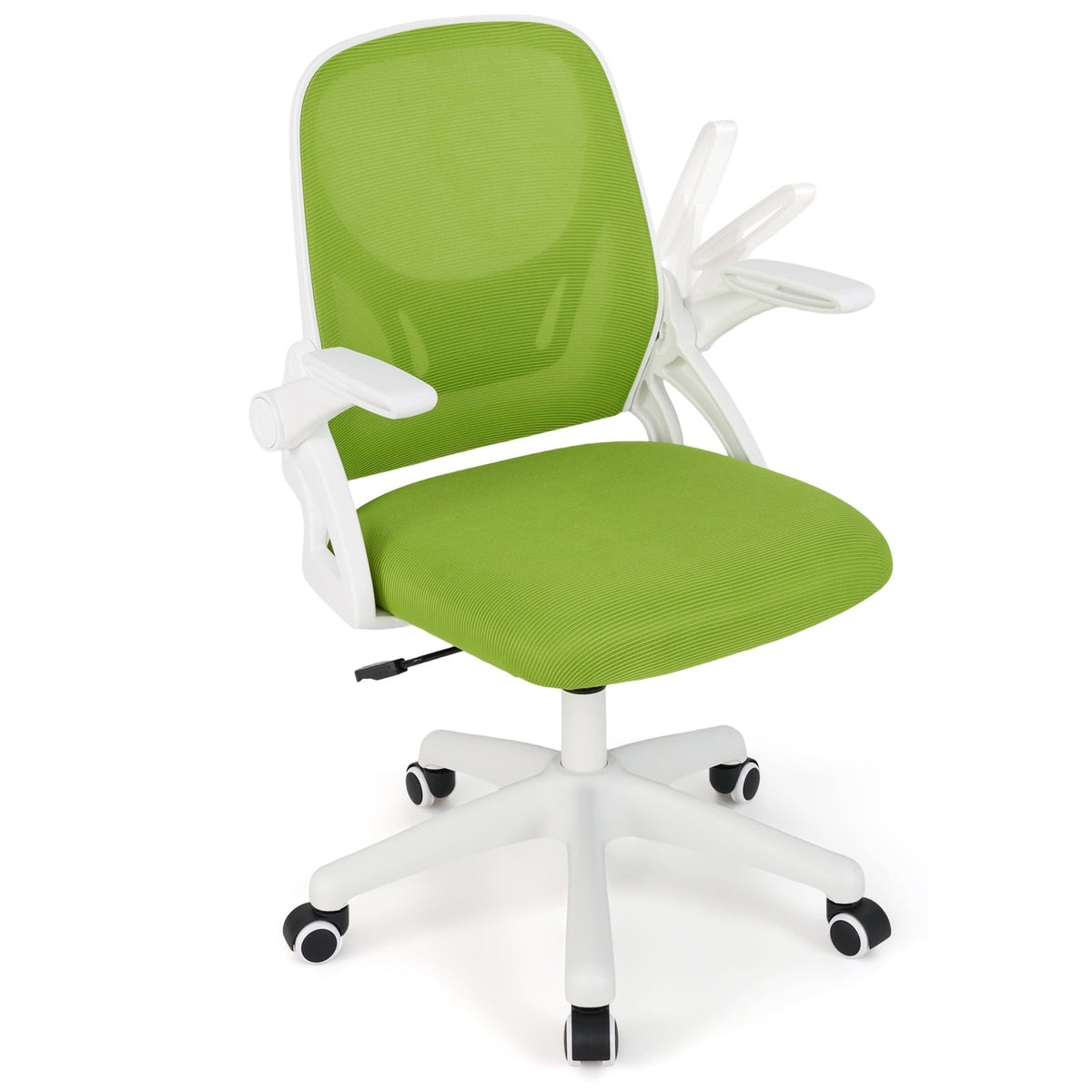Ergonomic Office Chair, Green, Flip-Up Arms, Lumbar Support
