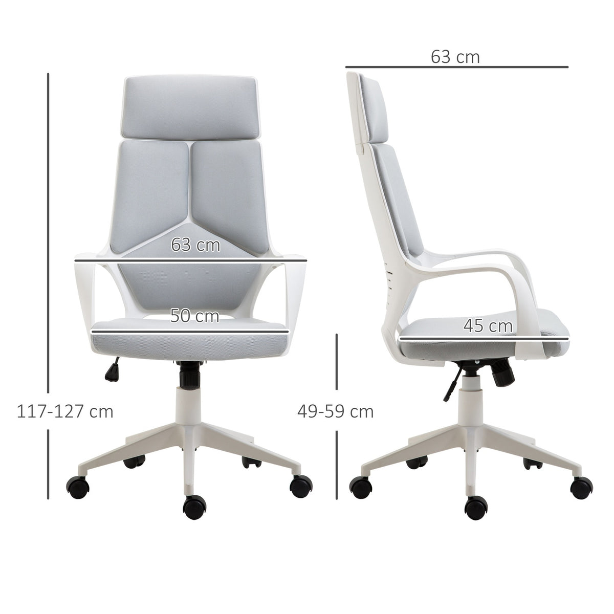 Ergonomic Office Chair, High Back, Adjustable Height