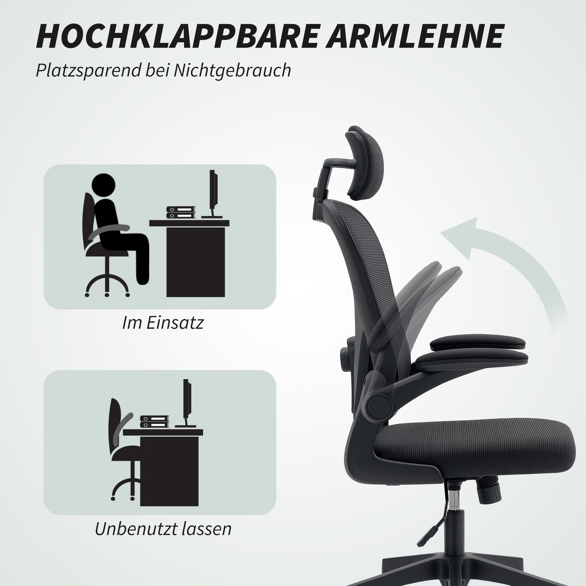 Ergonomic Office Chair with Adjustable Headrest and Lumbar Support