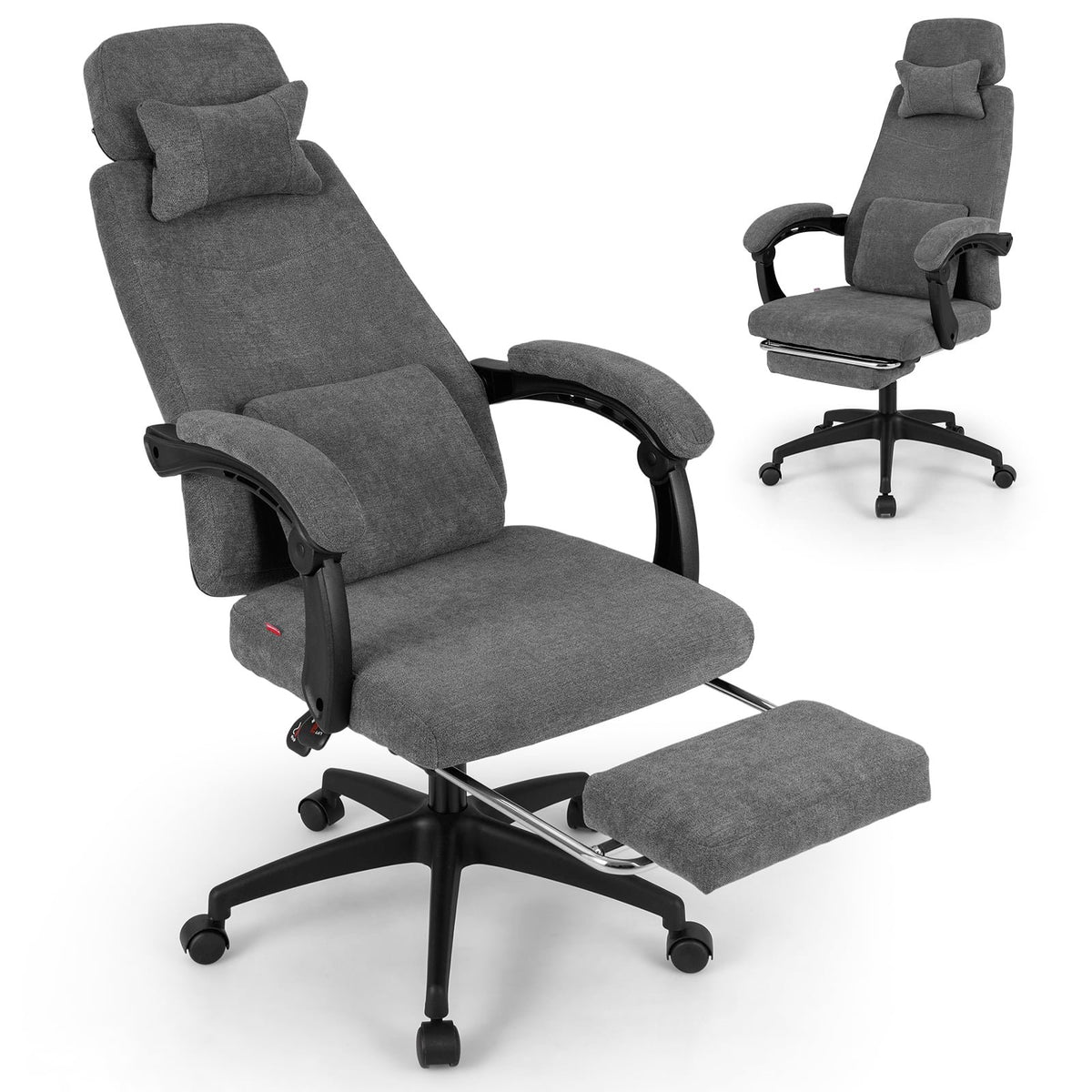 Ergonomic Office Chair with Reclining Backrest & Footrest