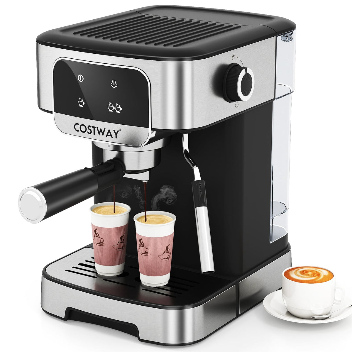 Espresso Machine 20 Bar, 1200W, Milk Frother, 1.8L Tank