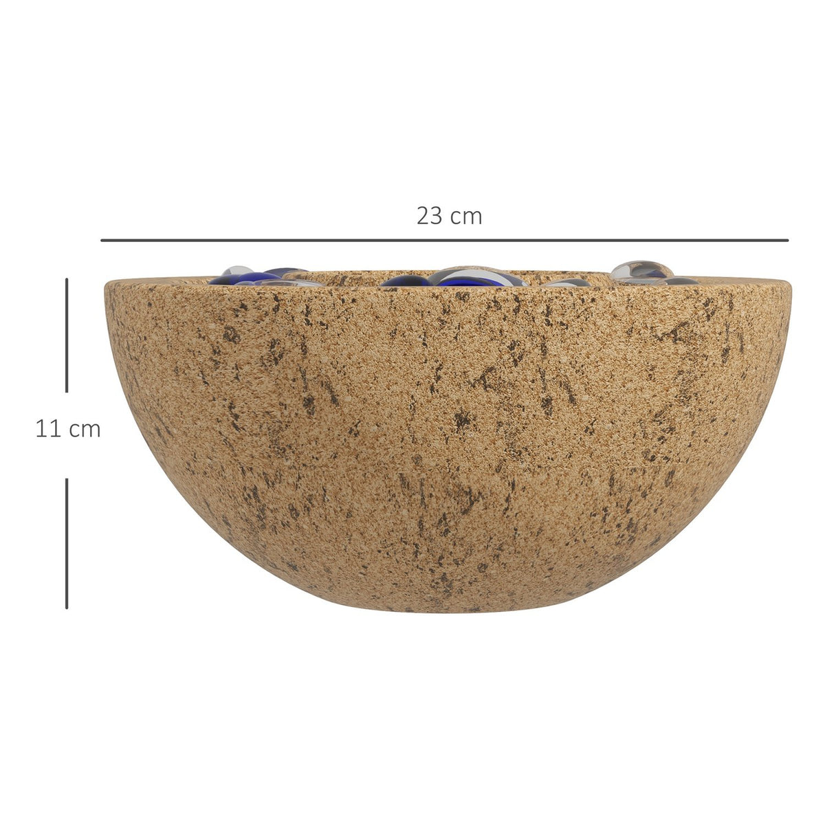 Ethanol Fireplace, 1000Btu Bio-Ethanol Fireplace, 0.4L Table Fire With Fire Lid, Ethanol Fire Bowl With Stone Look, For An Effective Area Of Up To 10 M²