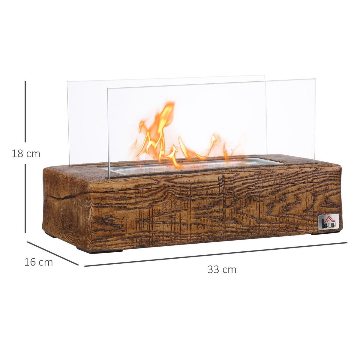 Ethanol fireplace 0.15L 45 min burning time for 18m² bio ethanol burner table fireplace with fire extinguisher lid and tempered glass