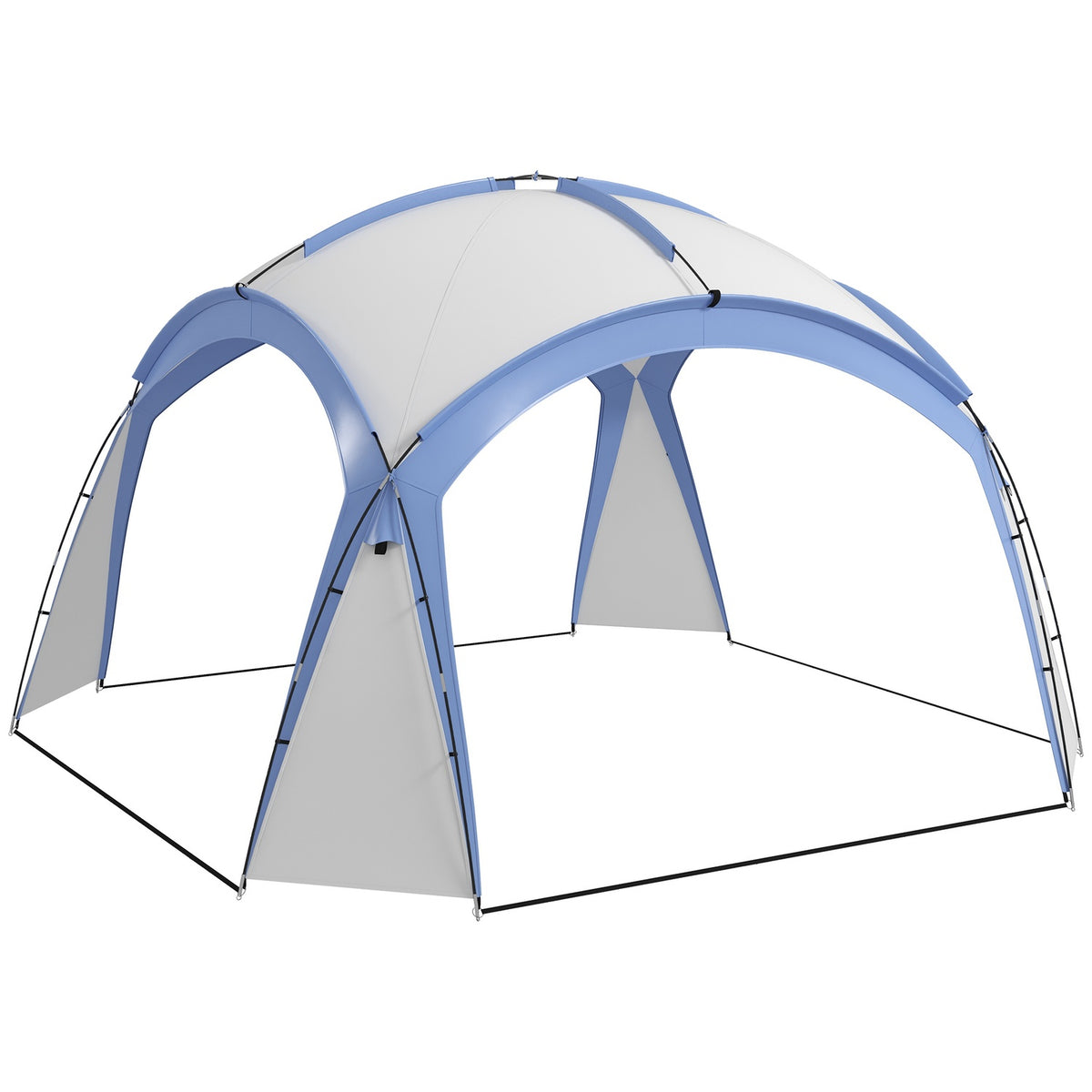 Event Shelter 3.5 x 3.5 m Gazebo with Hook Door Water-Repellent Winterproof Garden Gazebo Party Tent Sun Protection for Camping, Garden Festivals Blue