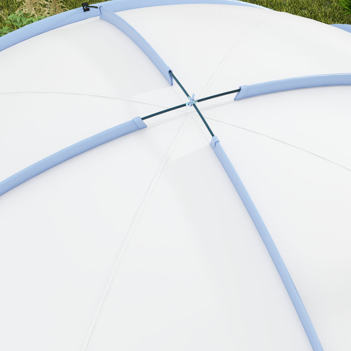 Event Shelter 3.5 x 3.5 m Gazebo with Hook Door Water-Repellent Winterproof Garden Gazebo Party Tent Sun Protection for Camping, Garden Festivals Blue