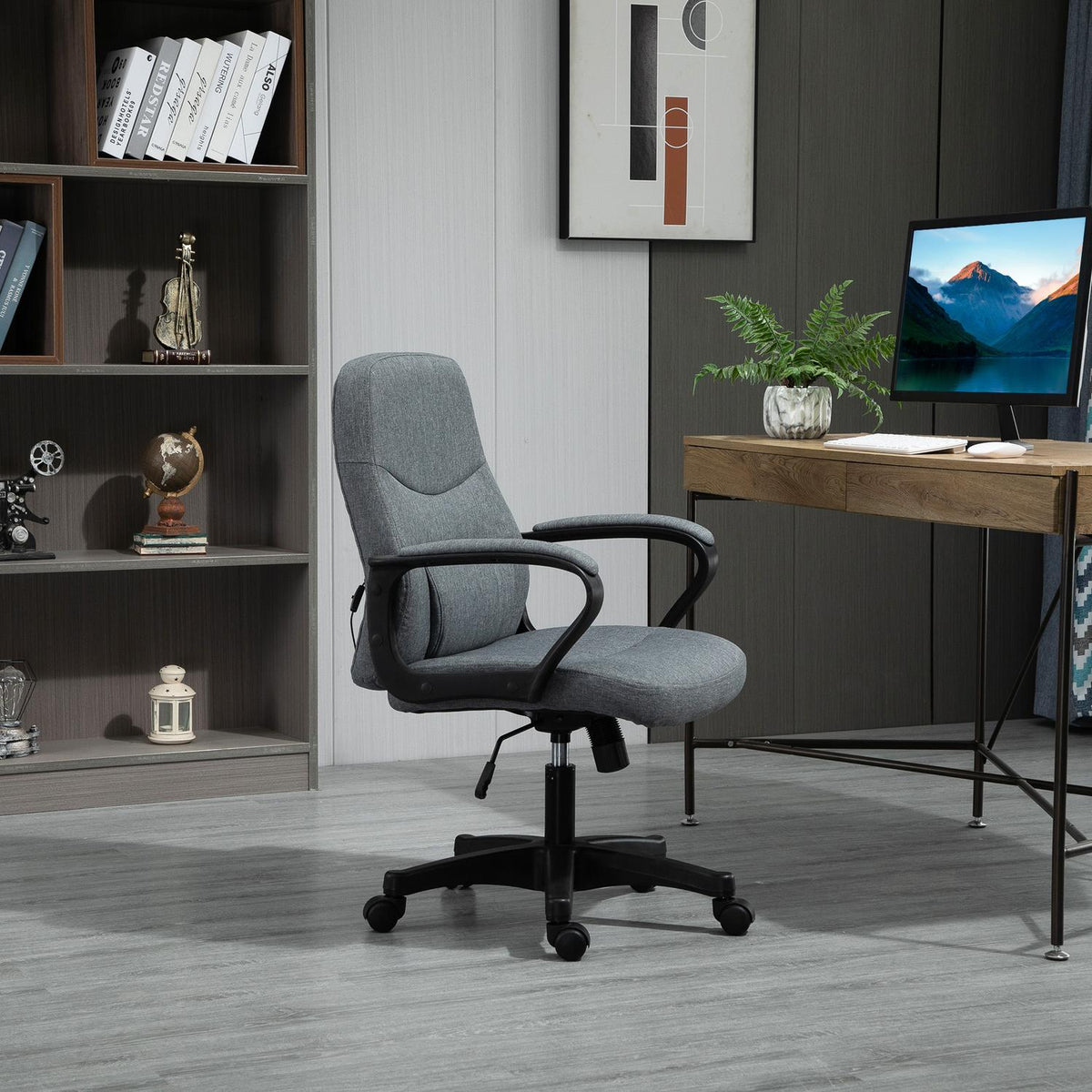 Executive Chair Office Chair With Massage Function, Height Adjustable, Ergonomic Design, Usb Interface