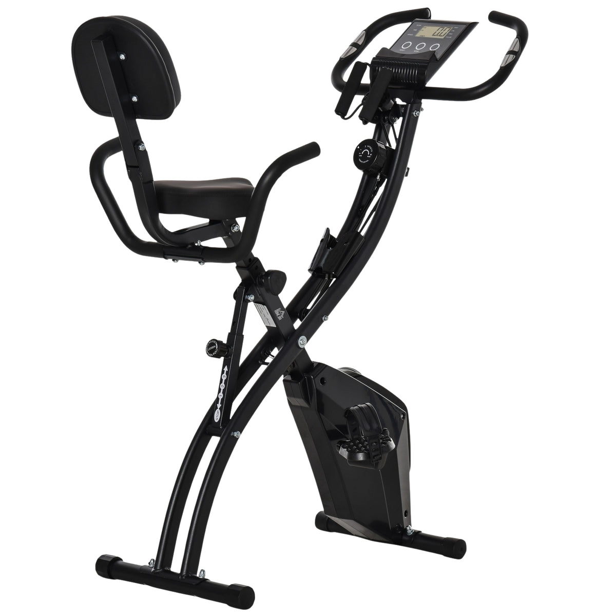 Exercise Bike 2-In-1 Bicycle Trainer Home Trainer Folding Exercise Bike With 8 Levels Of Adjustable Magnetic Resistance And 1 Pair Of Steel Tension Ropes