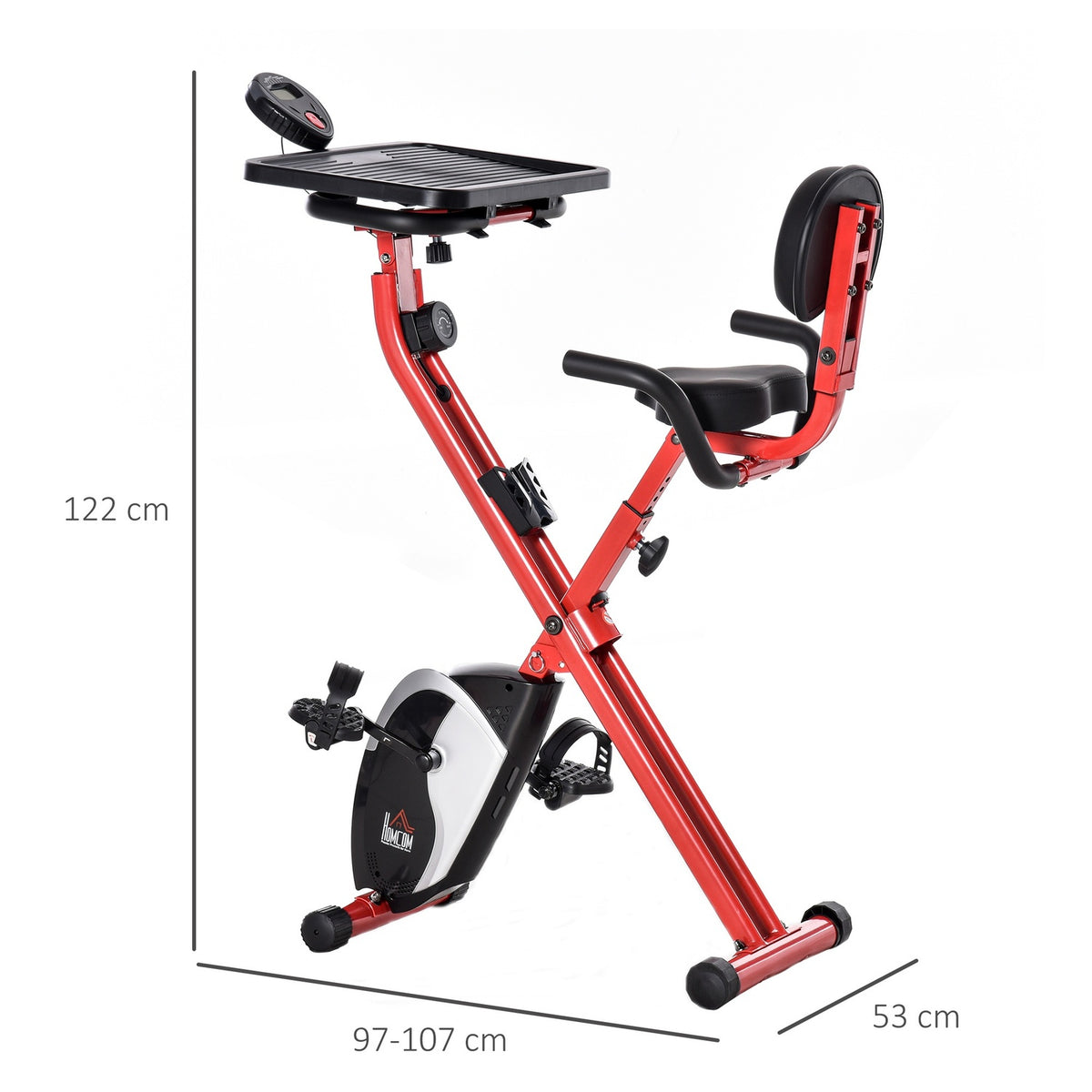 Exercise Bike Exercise Bike F-Bike 1.5 Kg Flywheel With 8-Level Adjustable Magnetic Resistance Wheels Red + Black