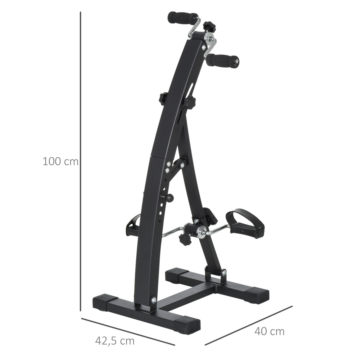 Exercise Bike Exercise Trainer Pedal Trainer For Seniors, Steel, Black, 41X50X96Cm