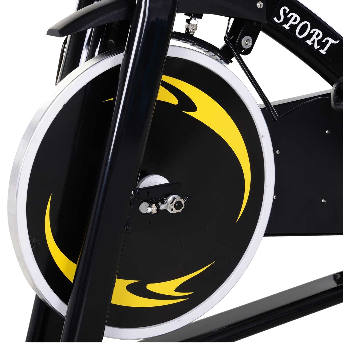 Exercise Bike Flywheel With Continuous Resistance With 10Kg Fitness Bike Bicycle Trainer Height Adjustable Steel Black, 120X47X104.5-117 Cm