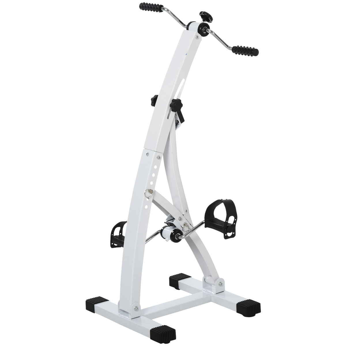 Exercise bike exercise trainer pedal trainer for seniors, steel, white, 40x42.5x100cm