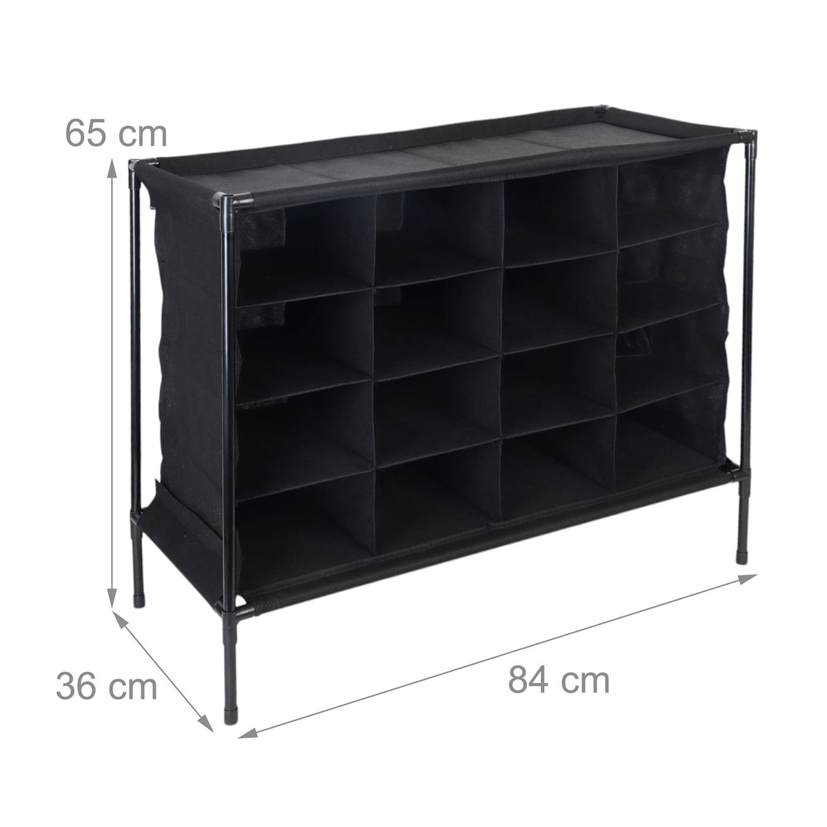 Expandable Camping Shoe Rack, Holds 16 Pairs