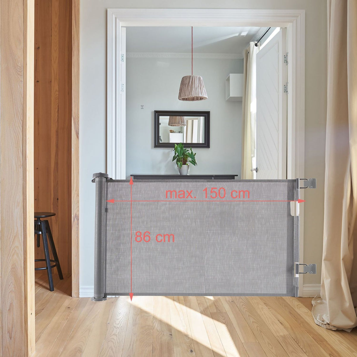 Expandable Child Safety Gate for Doors and Stairs
