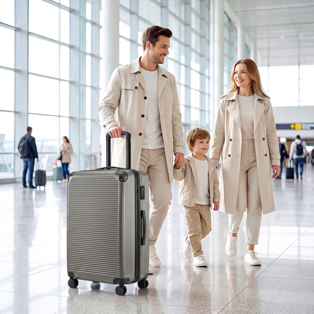 Expandable Hardshell Suitcase, 77 cm, Dark Grey, TSA Lock