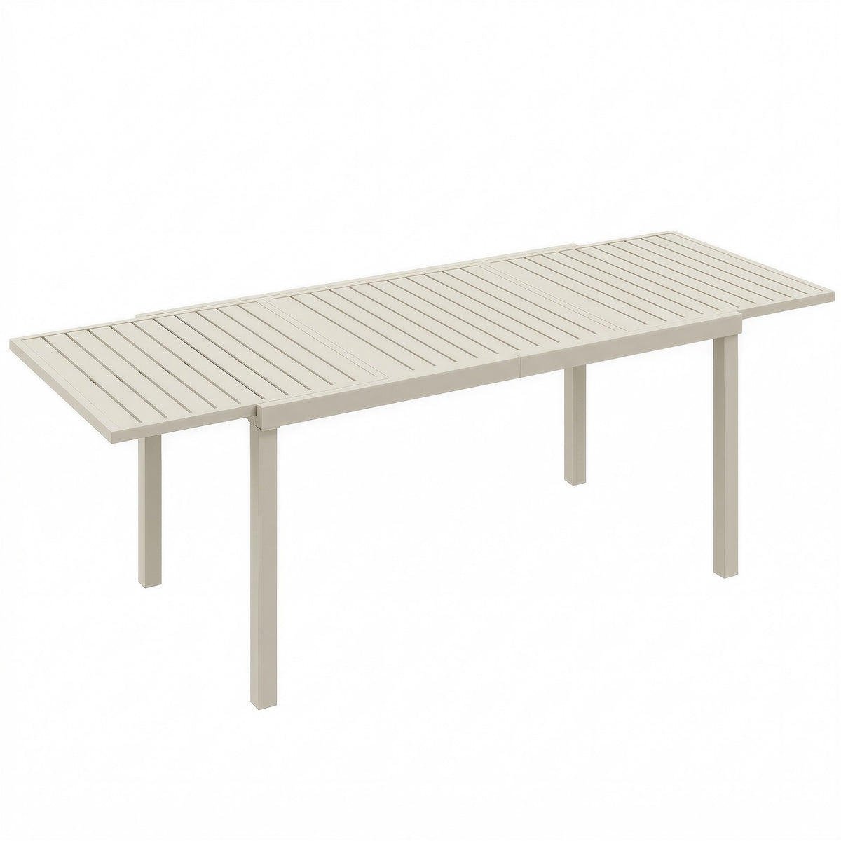 Extendable Aluminum Garden Dining Table for 6-8 People